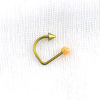 Opal Spike Titanium Internally Threaded U-Ring