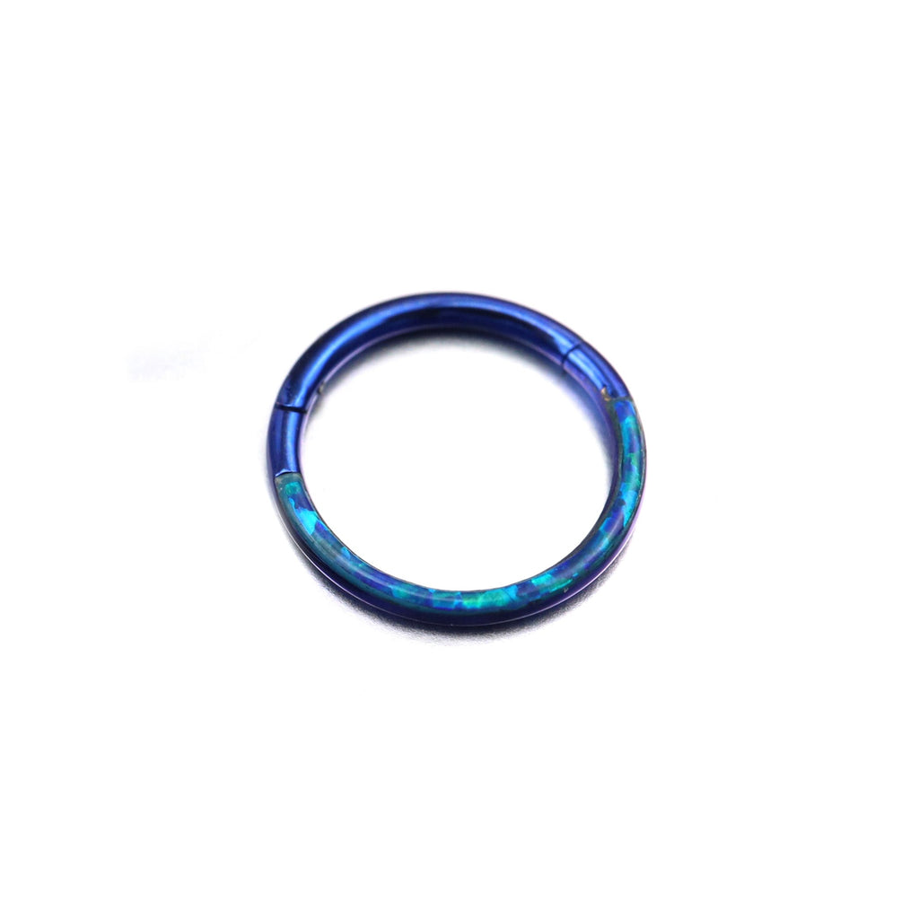 Opal Half Titanium Segment Hoop