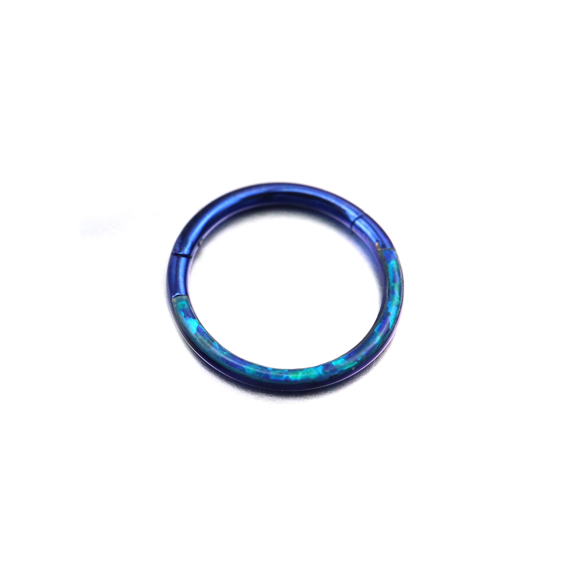 Opal Half Titanium Segment Hoop