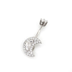 Moon CZ S925 Sterling Silver Belly Ring