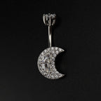 Moon CZ S925 Sterling Silver Belly Ring