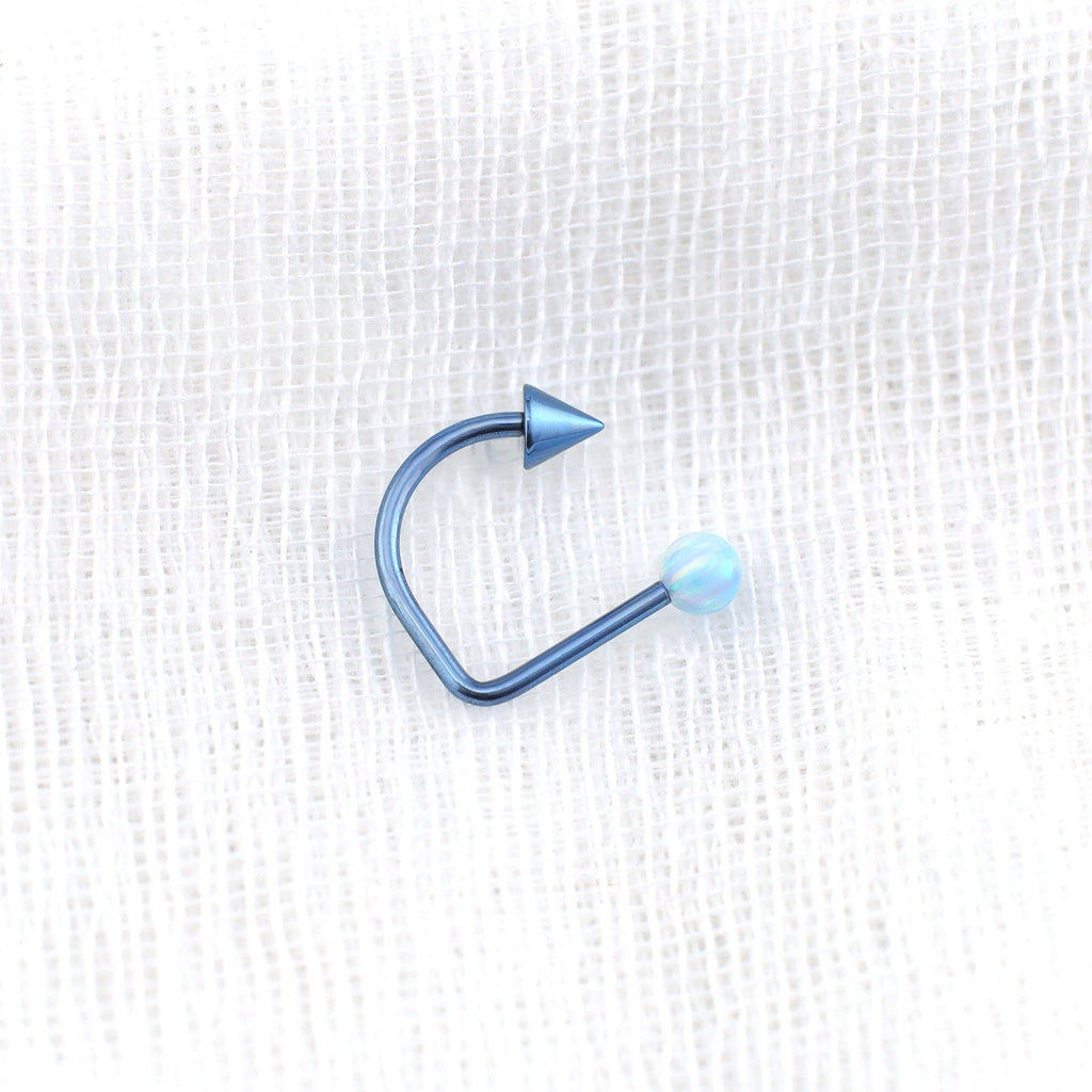 Opal Spike Titanium Internally Threaded U-Ring