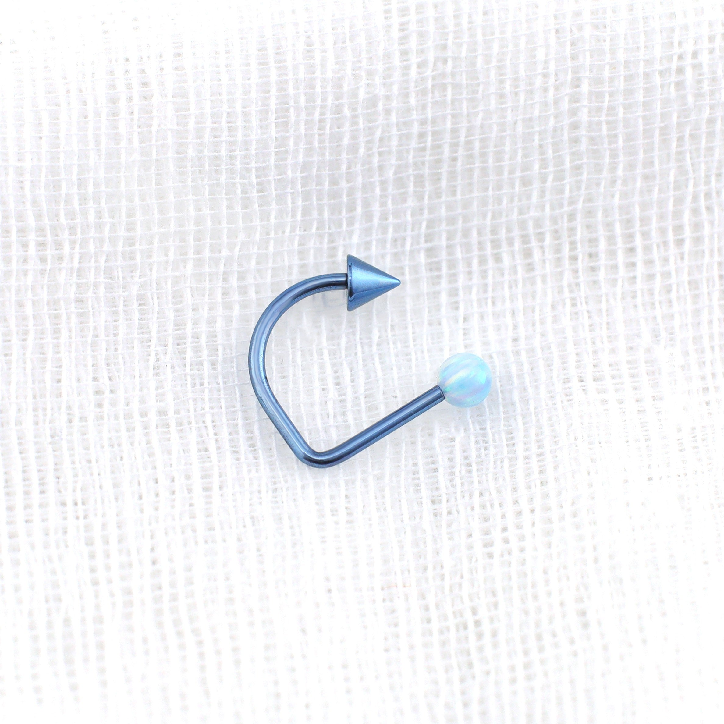 Opal Spike Titanium Internally Threaded U-Ring