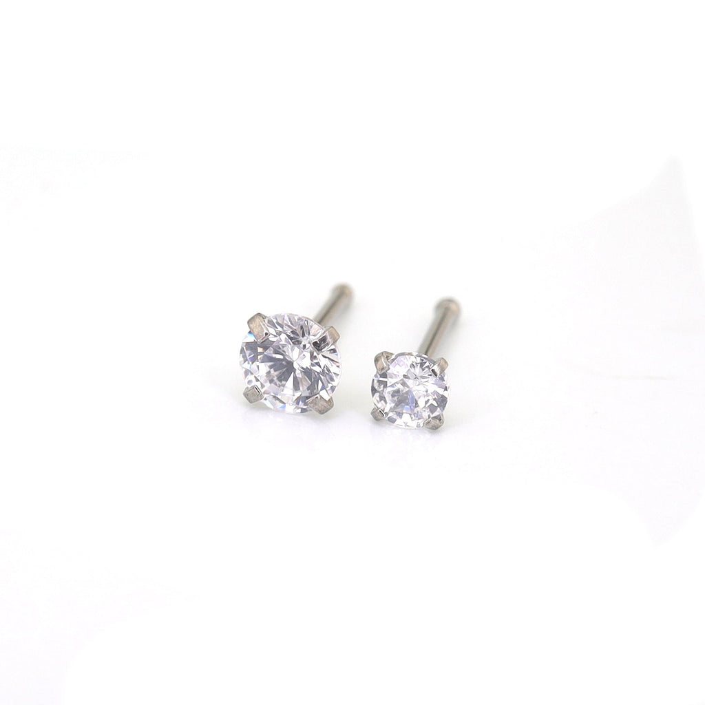4/8PCS 20G CZ Nostril Stud Set