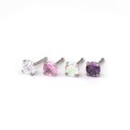 4/8PCS 20G CZ Nostril Stud Set