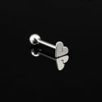 Broken Heart Stainless Steel Tongue Stud