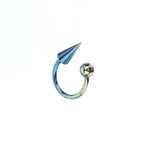 Spike and Ball Ends Horseshoe Titanium Lip Ring
