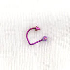 Opal Spike Titanium Internally Threaded U-Ring