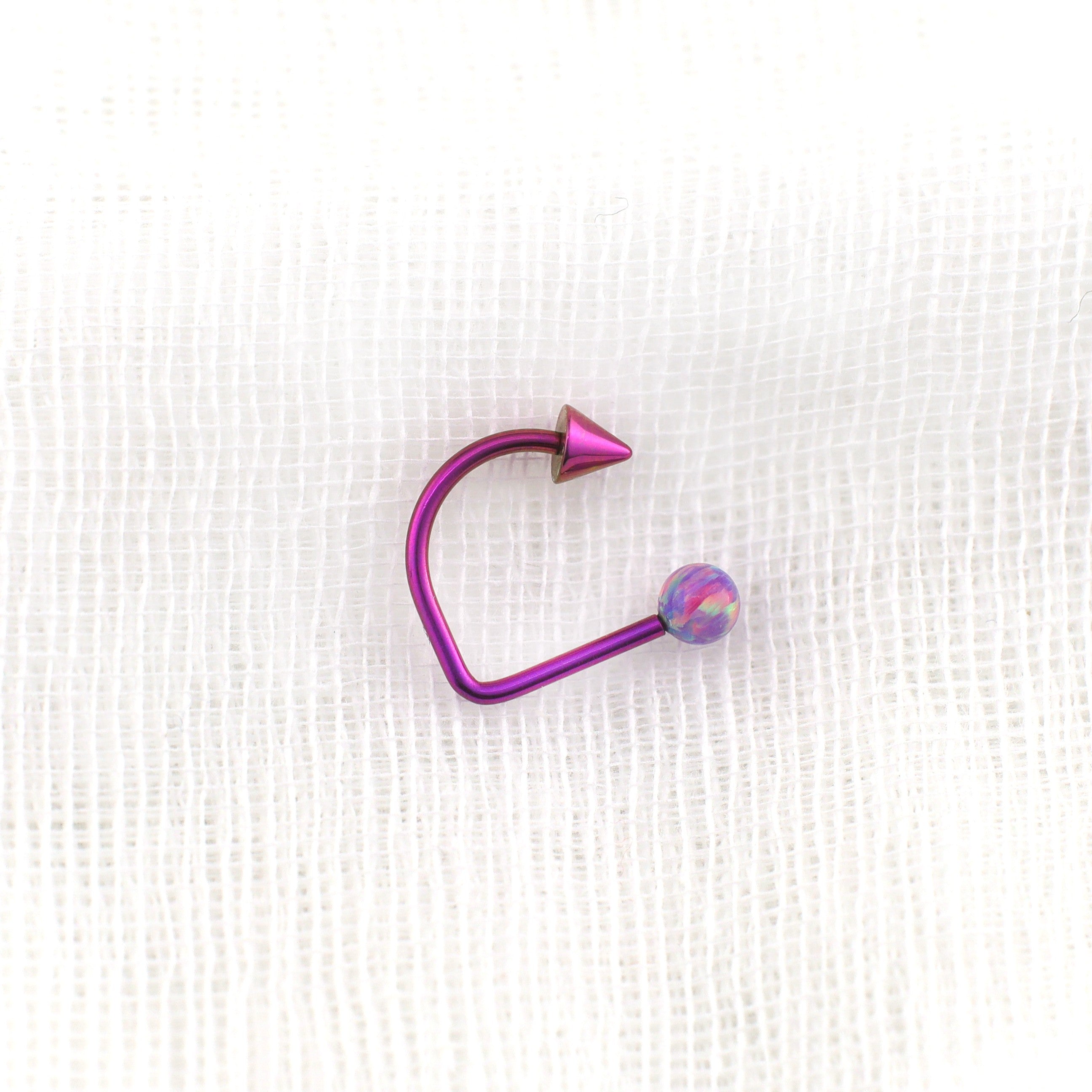 Opal Spike Titanium Internally Threaded U-Ring