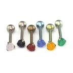 Agate Ball Internally Threaded Titanium Barbell