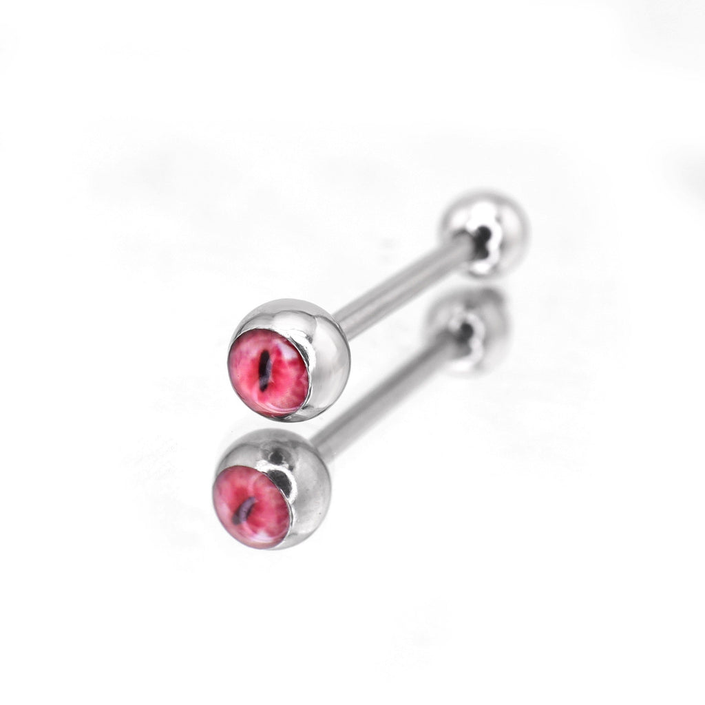 Eye Design Oil Slick stainless steel barbell nail