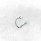 Opal Spike Titanium Internally Threaded U-Ring