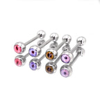 Eye Design Oil Slick stainless steel barbell nail
