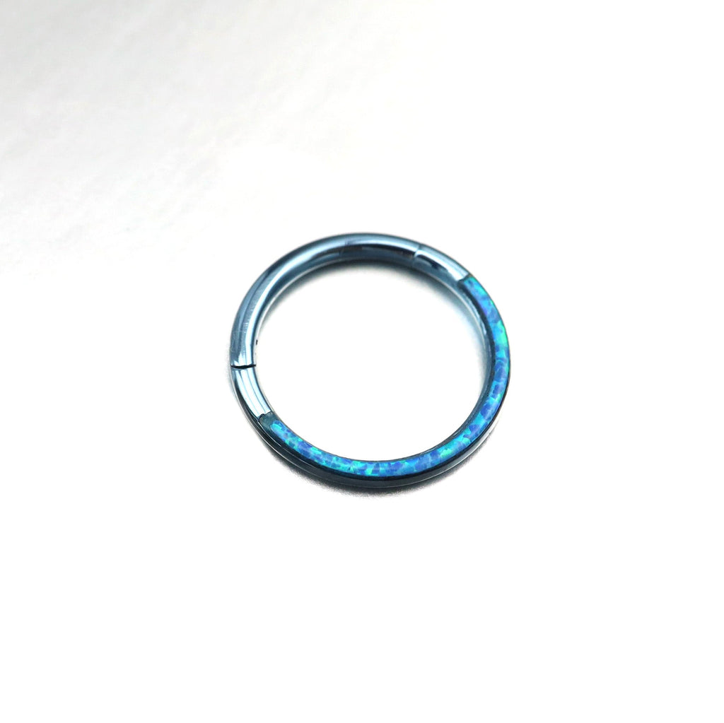 Opal Half Titanium Segment Hoop