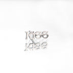 "KISS" Text Stainless Steel Tongue Stud