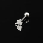 Middle Finger Gesture stainless steel Tongue Stud