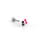 Resin Skull Face Stainless Steel Tongue stud