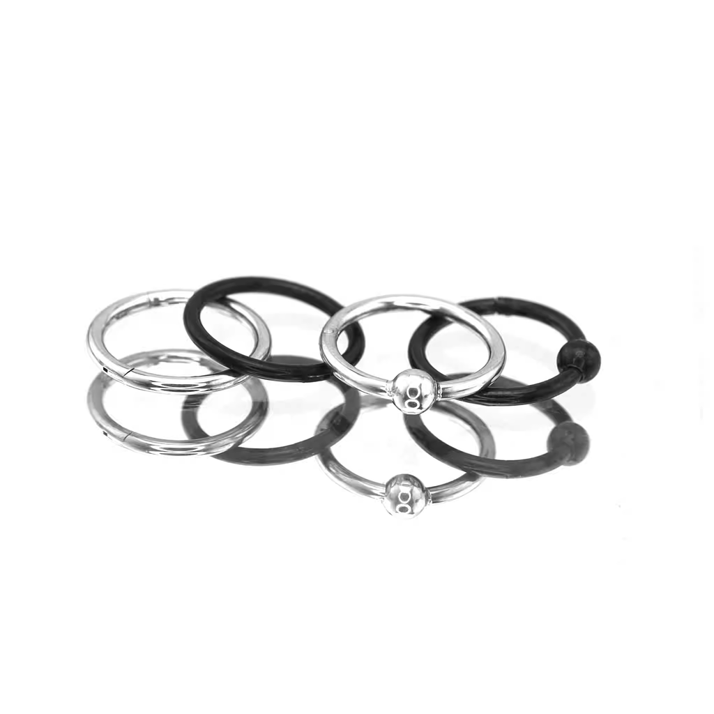 4PCS 16G Stainless Steel Nose Hoop Set