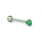 Agate Ball Internally Threaded Titanium Barbell
