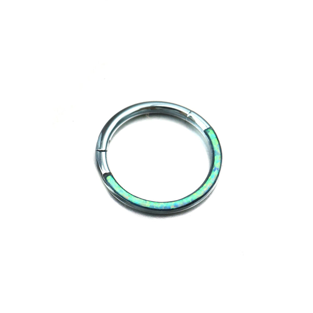 Opal Half Titanium Segment Hoop