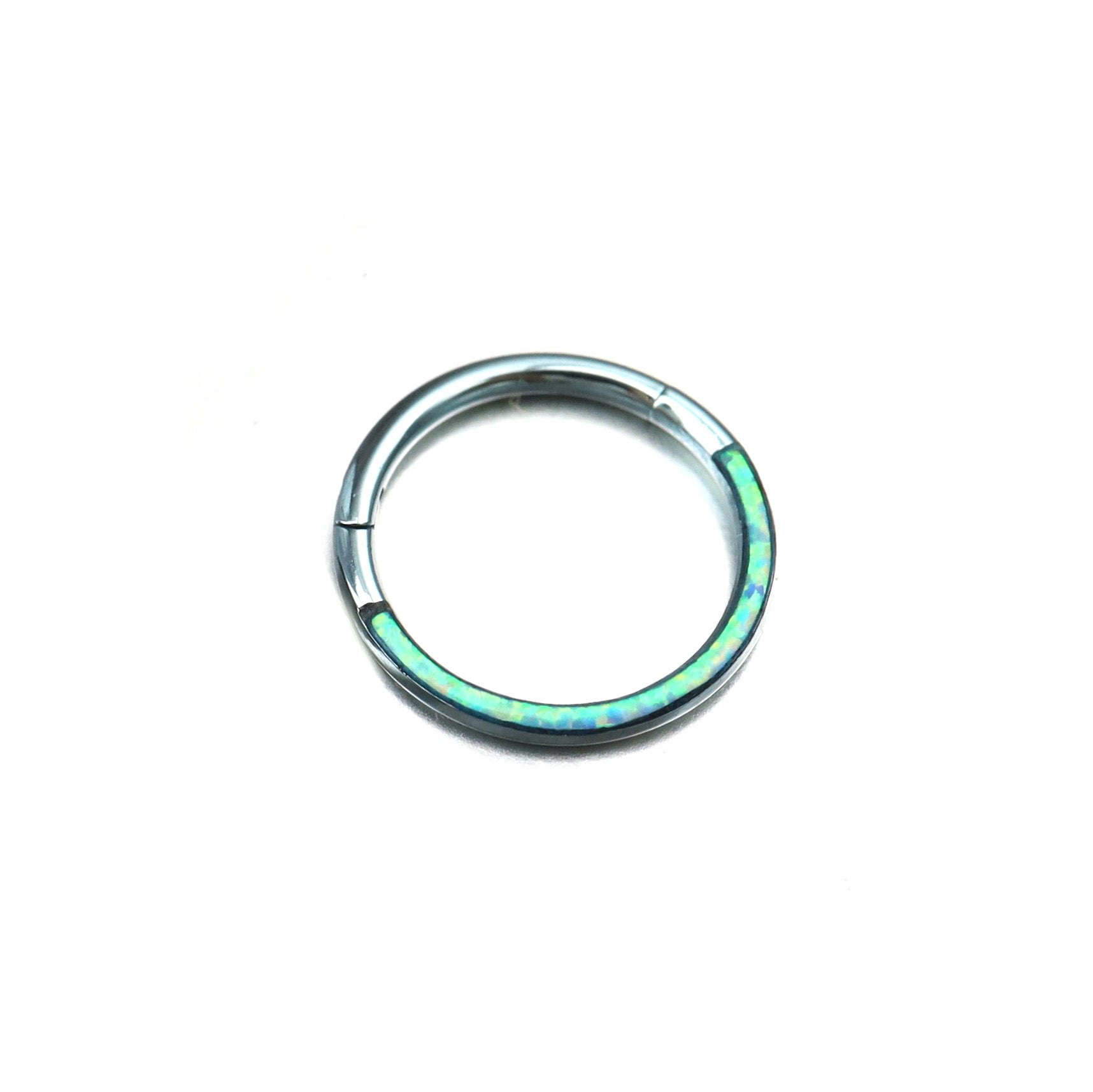 Opal Half Titanium Segment Hoop