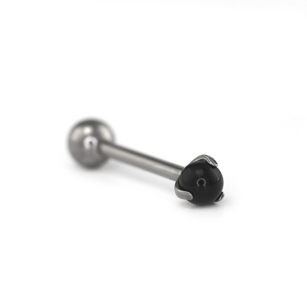 Agate Ball Internally Threaded Titanium Barbell