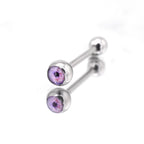 Eye Design Oil Slick stainless steel barbell nail