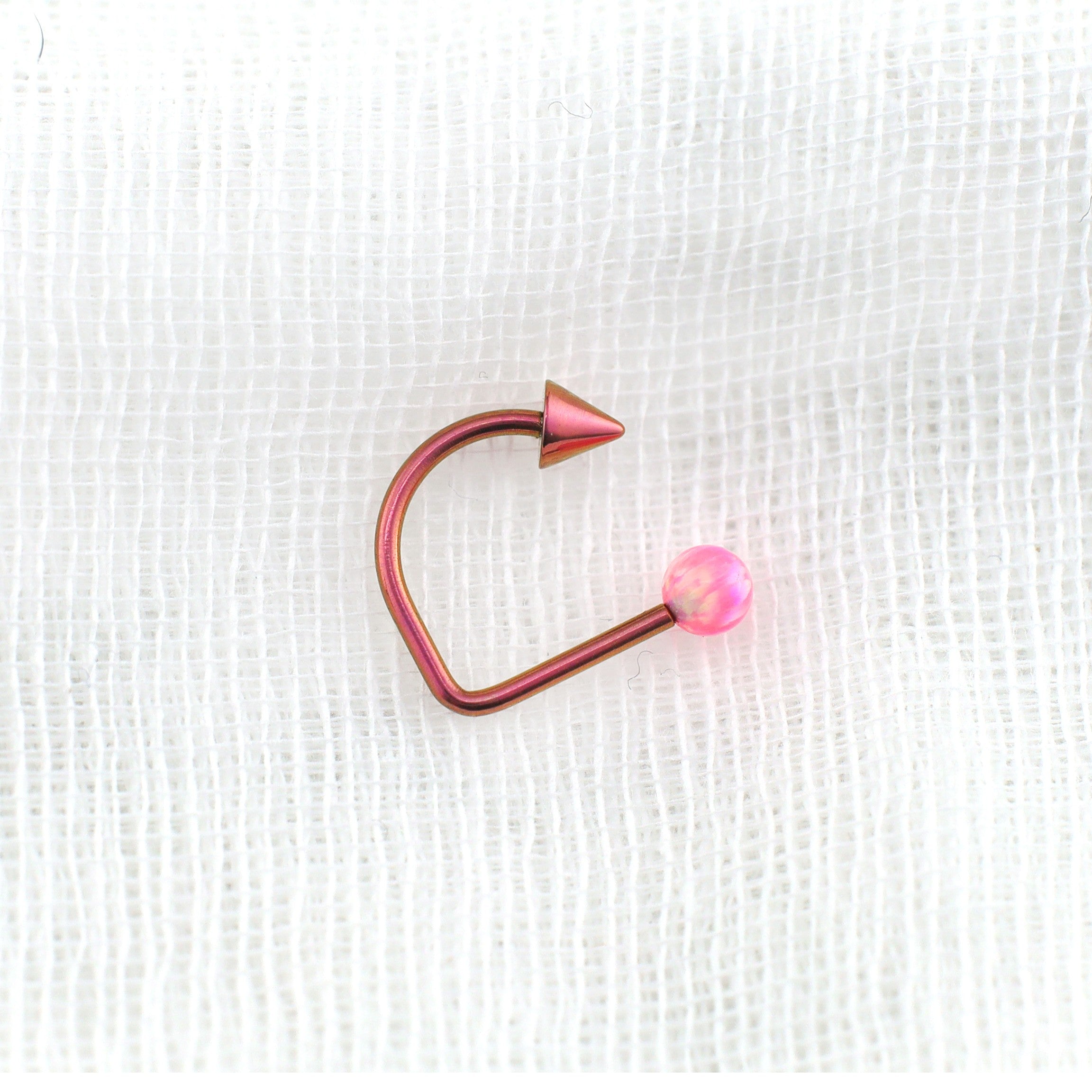 Opal Spike Titanium Internally Threaded U-Ring