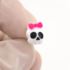 Resin Skull Face Stainless Steel Tongue stud