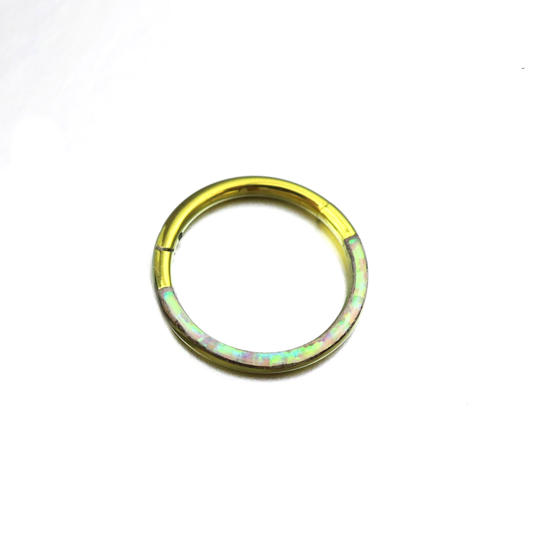 Opal Half Titanium Segment Hoop