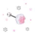 Paws & Purrs Cute Kitten Claw Resin Tongue Stud