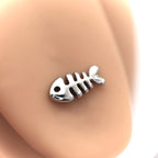 Fishbone stainless steel Tongue Barbell