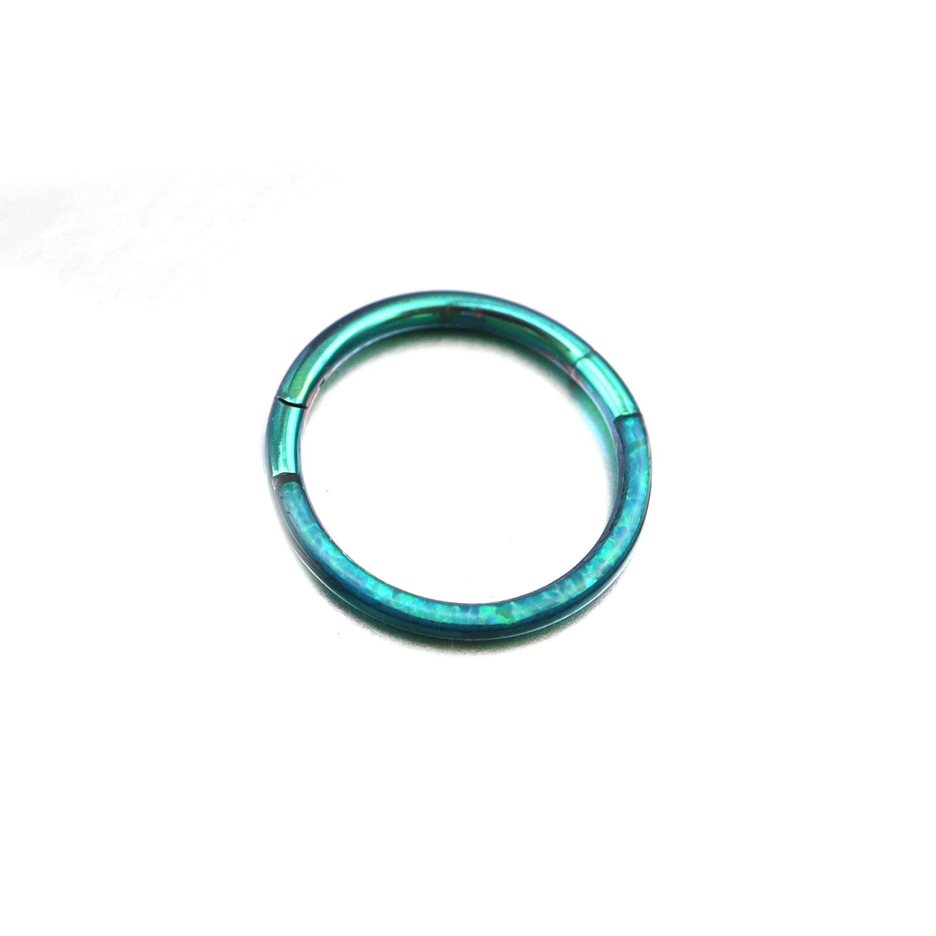 Opal Half Titanium Segment Hoop