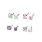 4/8PCS 20G CZ Nostril Stud Set
