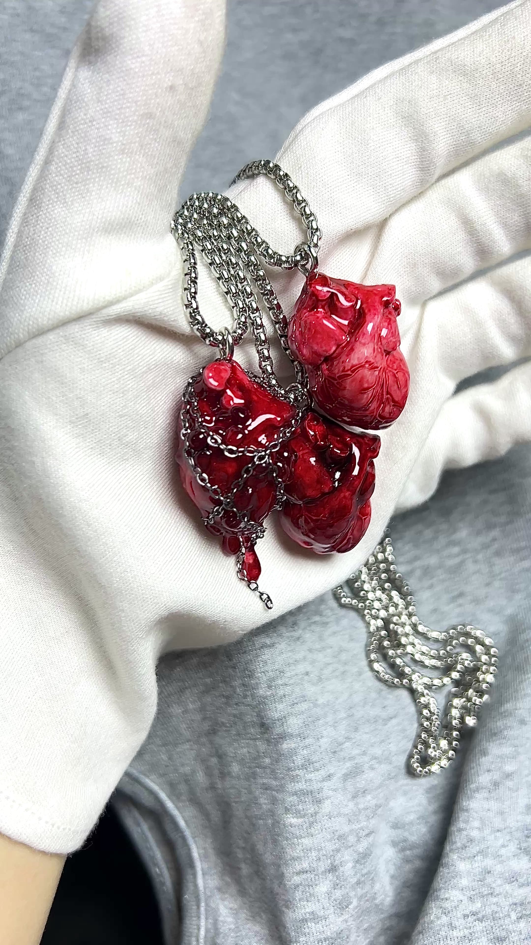 Cthulhu Eye - Beating Dark Heart Necklace