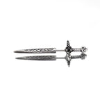 Engraved Dark Fantasy Dagger stainless steel Studs