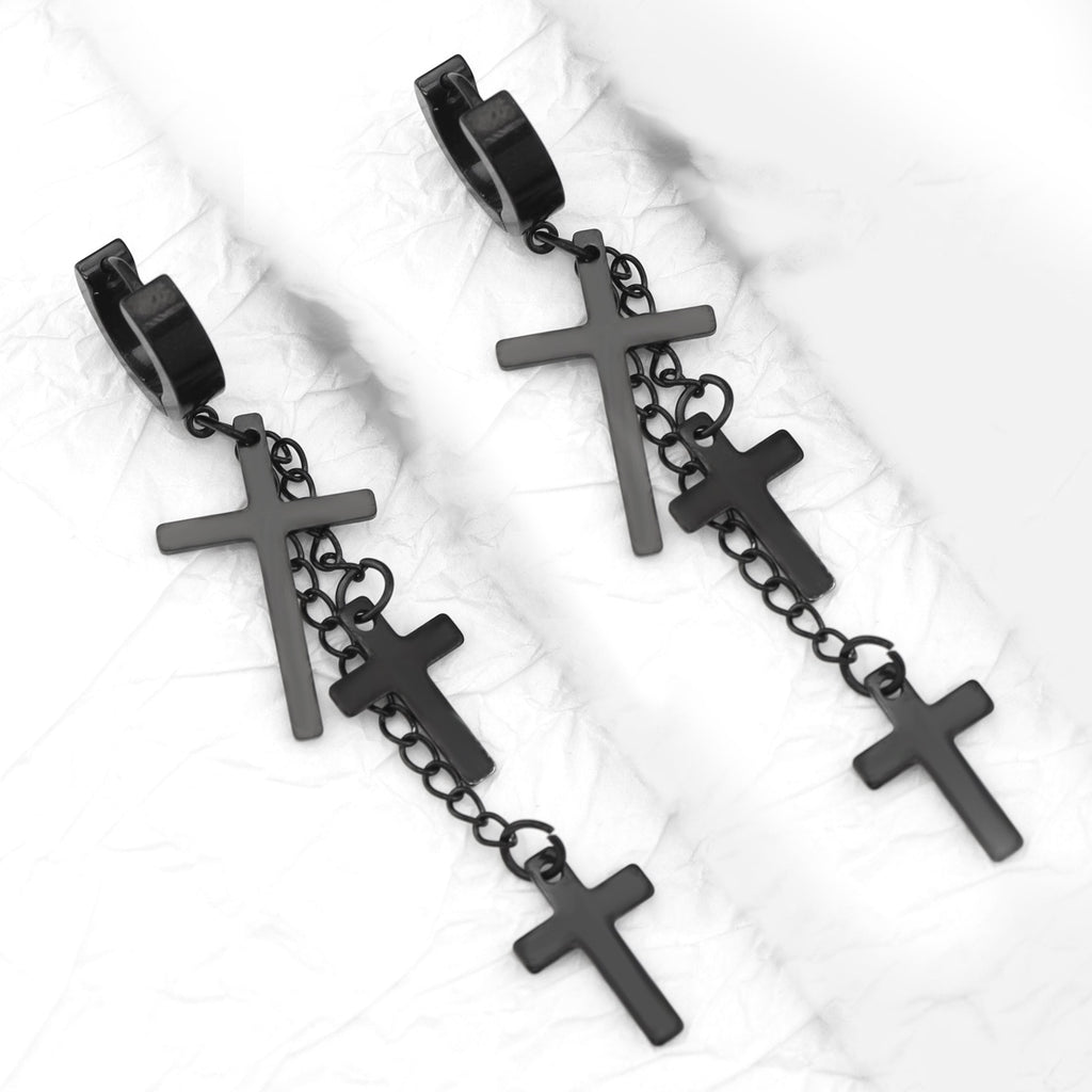 Cross Drop Chain Stainless Steel Earring Chain