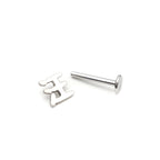 Text Engraved Internally Threaded tainless steel Studs