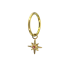 Octagram CZ Pendant Titanium Segment Hoop