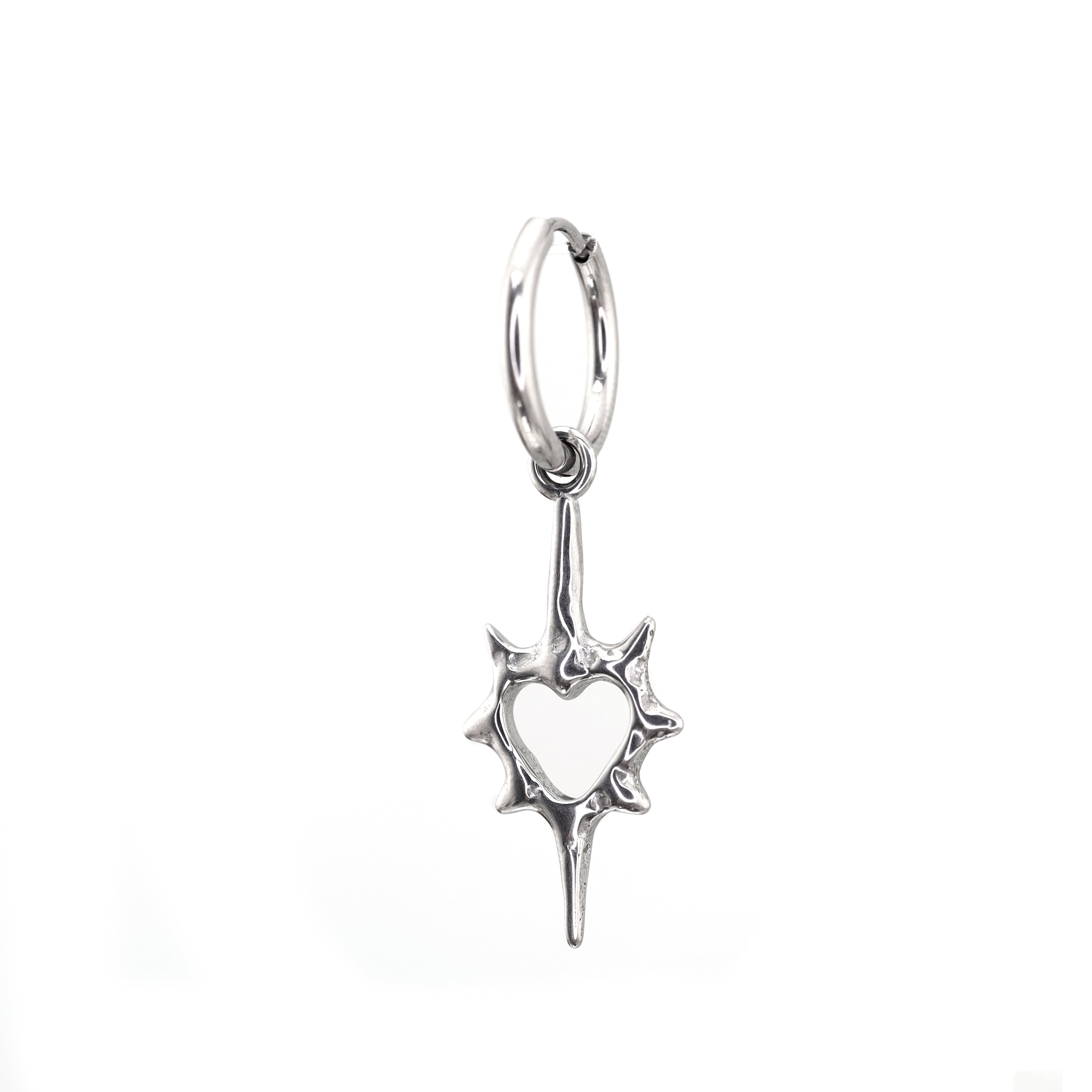 Thorn Heart stainless steel Pendant Earring