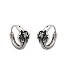 Gothic White CZ tainless steel Earrings