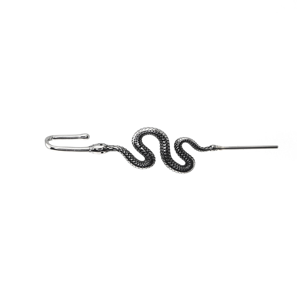 Single Ear Engraved Snake tainless steel Ear Climber