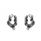 3D Vintage Twisted Serpent Stainless Steel Earrings