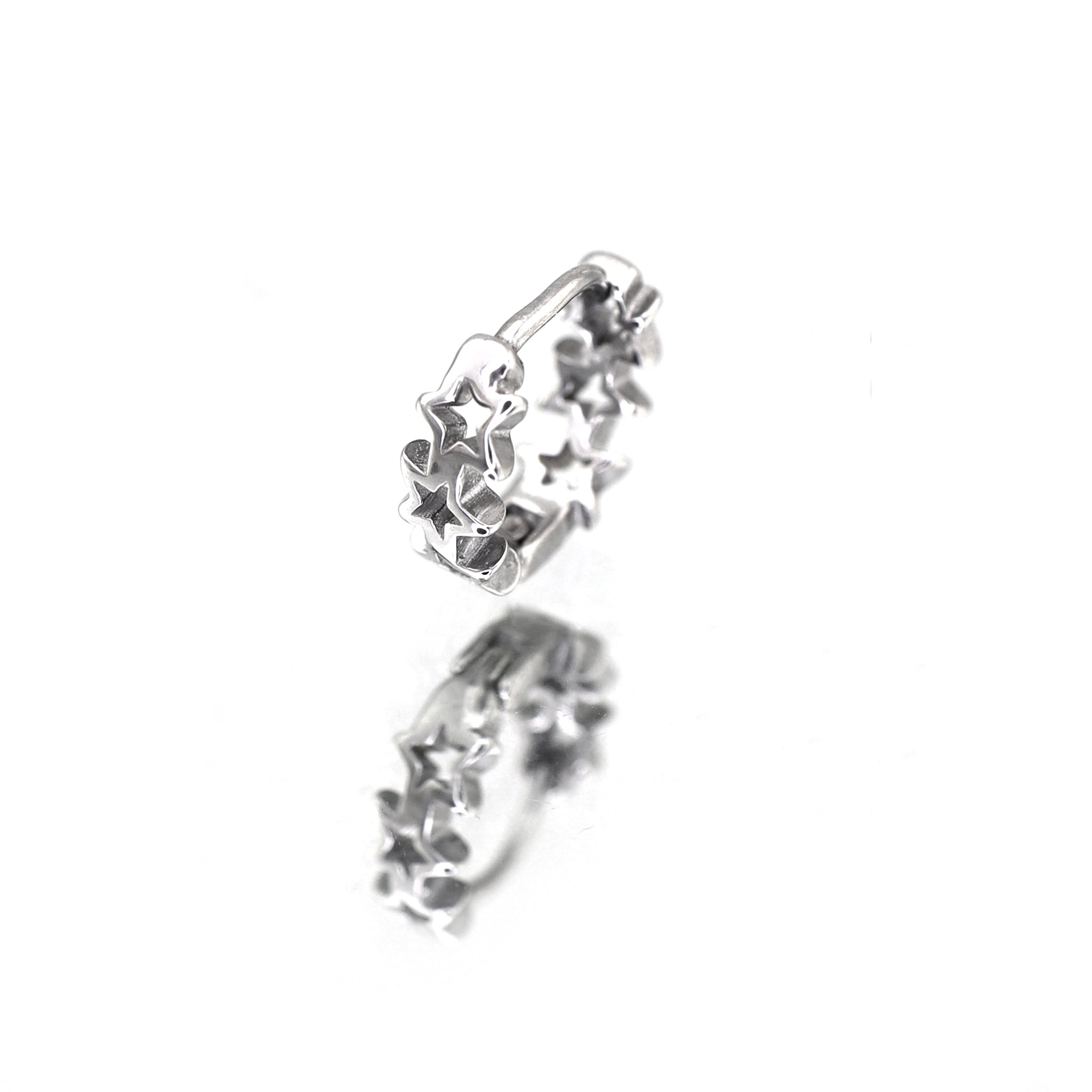 Vintage Openwork Pentagram tainless steel Earrings