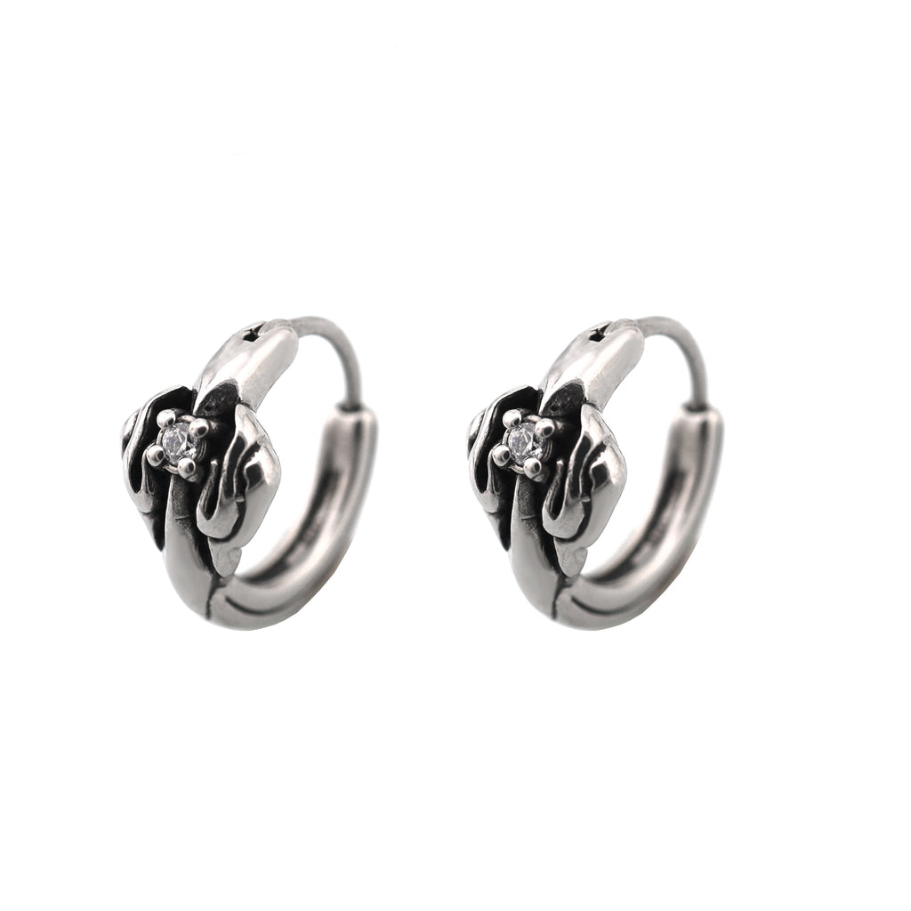Gothic White CZ tainless steel Earrings