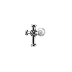 Bondage Cross Stainless Steel Ear Stud