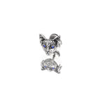 Blue Eye Cat Ear Stainless Steel Ear Stud