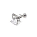 Bow CZ Stainless Steel Studs