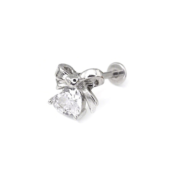 Bow CZ Stainless Steel Studs
