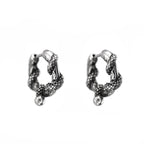 3D Vintage Twisted Serpent Stainless Steel Earrings